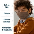 thumbnail image 4 of WeCare Disposable Face Mask, 3-Ply with Ear Loop (50 Individually Wrapped) - For KIDS - Assorted Earth Tones, 4 of 7