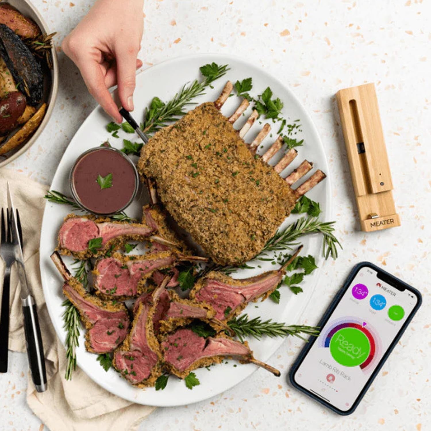 The Home Chef Bundle | Oven Mitts with Original MEATER 33ft Wireless Smart  Meat Thermometer