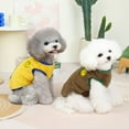 thumbnail image 2 of 2022 Mao Mao Smiley Velvet Double-sided Cotton Velvet Dog Clothes Autumn And Winter Warm Pet Dog Clothing yellow L, 2 of 8