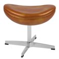 thumbnail image 2 of Gold Leather Ottoman, 2 of 3