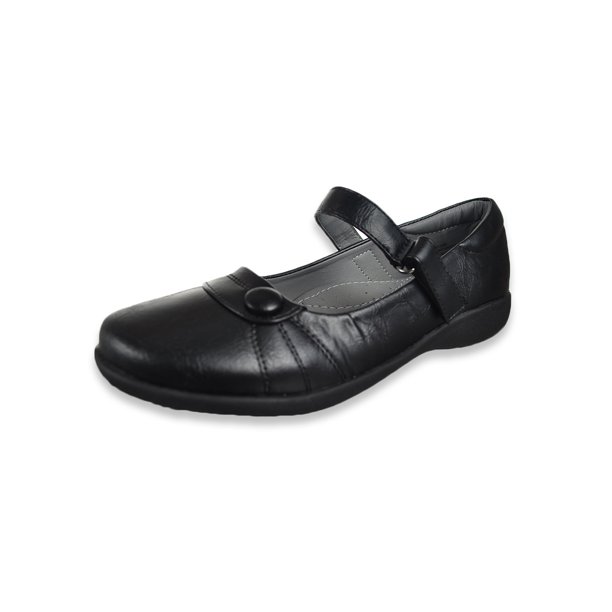 School Rider Girls' Mary Jane Shoes (Sizes 5 10) black, 5 youth