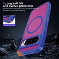 thumbnail image 5 of Dteck Magnetic Case for Google Pixel 9 Pro XL Compatible with Magsafe Dual Layer Military-Grade Protection Heavy Duty Shockproof Rugged Protective Cover for Google Pixel 9 Pro XL,Rose, 5 of 7