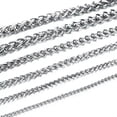 thumbnail image 2 of Silver/Gold Braided Wheat Link 3mm-7mm Mens Chain Stainless Steel Necklace Gift, 2 of 5