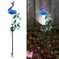 thumbnail image 1 of Luces solares para exteriores con pluviómetro de 35,1 pulgadas, decoración de jardín con estacas y 16 luces LED cálidas, arte de metal para patio, decoración de prados al aire libre, luces decorativas, 1 of 8