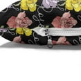 thumbnail image 4 of Purple and Yellow Pet Bed, Engraved Ink Art of Floral Plants and Rose Writings, Resistant Pad for Dogs and Cats Cushion with Removable Cover, 24" x 39", Charcoal Grey and Multicolor, by Ambesonne, 4 of 4