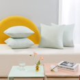 thumbnail image 1 of Deconovo Fundas de cojines decorativas - Juego of 4 Soft Linen Cushion Covers, Machine Washable Pillowcases for Sofa, Pastel Green, 16x16 Inch, 1 of 7