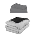 thumbnail image 1 of Edredón Dos vistas Matrimonial Negro - Gris Perla + Sábanas Basic, 1 of 8