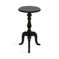 thumbnail image 5 of Kate and Laurel Tourneaux Traditional Wooden Round Side Table, 16 x 26, Black, Elegant Vintage Pedestal Table for Use as Living Room End Table, Indoor Plant Stand, or Bedroom Nightstand, 5 of 11