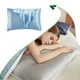 thumbnail image 4 of Toystoory Funda de almohada de satén sedoso de 2 piezas para una experiencia de sueño reparador y lujosa, antiestática, de fácil cuidado Juegos de cama cielo azul, 4 of 6
