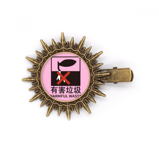Hazardous Waste Recovery Classify Hairpin Sun Headwear Retro Metal Clips Pin