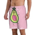 thumbnail image 2 of Kdxio Cute Avocado Pattern Mens Casual Shorts - Drawstring Summer Beach Sports Shorts for Men, 2 of 9