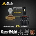 thumbnail image 5 of Alla Lighting C-HR Vision PS19W 5201 5202 LED Fog Lights Replacement Bulbs Upgrade Xtreme Super Bright 6000 Lumens CSP-SMD PS24WFF 12085 PSY19W 12085 DRL, 6000K Xenon White, 5 of 9