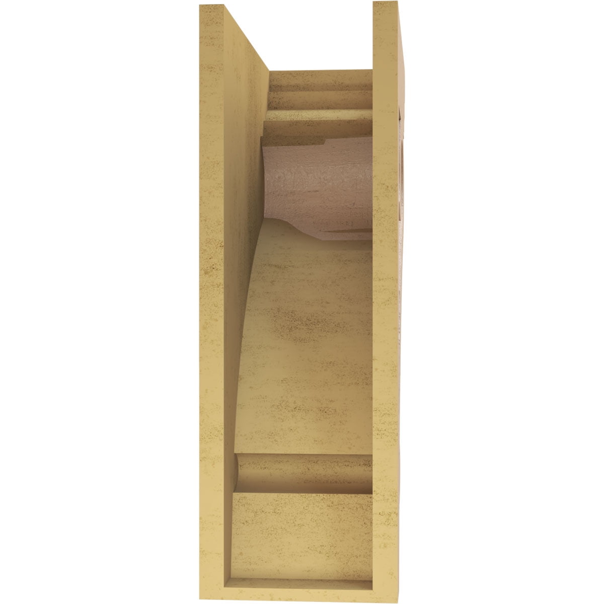 8"W x 16"D x 24"H Classic Mayflower Rough Cedar Woodgrain TimberThane Corbel, Primed Tan