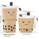 thumbnail image 3 of Lindo estuche para lápices, portalápices de pie, bolsa de maquillaje telescópica, bolsa de cosméticos emergente con cara sonriente Kawaii, estuche de papelería, caja organizadora de oficina para Rojo Verde, 3 of 5