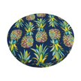 thumbnail image 2 of Lsque Colorful Pineapples Round Bar chair cushion covers Velvet Fabric Premium Comfort Protects from Scratches and Stains for 14-17 Inch Chair- 12 inch, 2 of 7