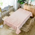 thumbnail image 5 of 60x84inches Pink and Rose Gold Tablecloth Shiny Glitter Printed Fabric Tablecloths Waterproof Stain Resistant Rectangle Table Cloth Cover for Wedding Birthday Banquet Dinner Party Supplies, 5 of 7