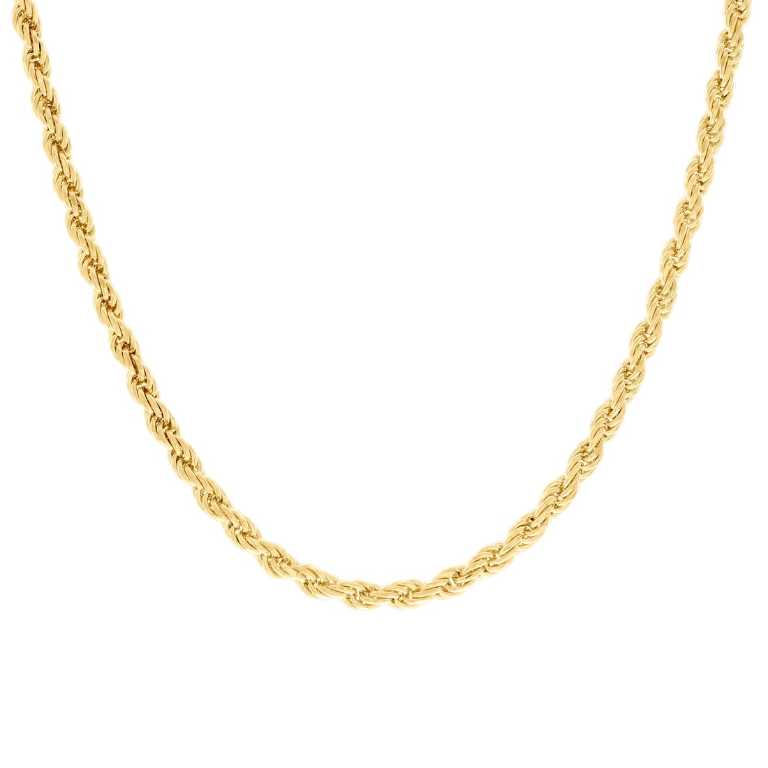 925 Sterling Silver Hollow Rope Chain Yellow 4.8mm Anklet 9 Inch Anklet for Women and Men