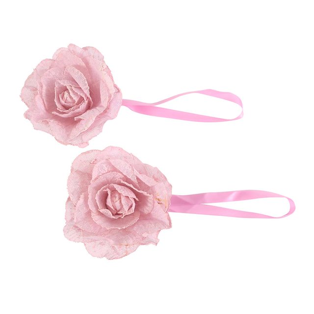 2x hebilla de cuerda de plástico, de ventana, cortinas decorativas, retención Rosado Macarena Amarre de cortina de ventana