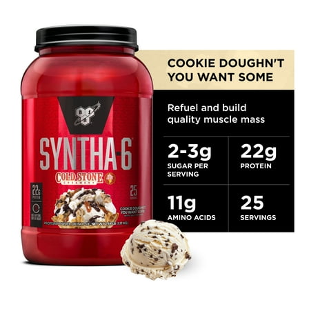Syntha-6, Cold Stone Creamery, Cookie Doughn't You Want Some, 2.59 lb (1.17 kg), BSN