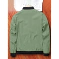 thumbnail image 5 of Eyicmarn Men's Bomber Jackets Solid/Contrast Color Stand Collar Long Sleeve Zip Front Coat with Zipper Pocket, 5 of 6