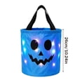 thumbnail image 3 of Light Up Halloween Bucket Led Halloween Basket Trick Or Treat Bags Glow In The Dark Bucket Candy Bucket Bags Reusable Goody Candy Bucket Halloween Birthday Party Favor Supplies 10.24 Inch, 3 of 7