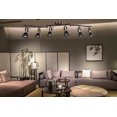 thumbnail image 3 of CRAFTRONOS 6 Light Foldable Track Lighting Kit,Matt Black Brass Finish Adjustable with Moden Ceiling Flush Mount Spotlight for Kitchen,Dining,Living, 3 of 8