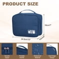thumbnail image 2 of Uxcell Travel Cable Organizer Bag, Portable Camera Case Electronic Organizer Pouch Digital Storage Carrying Case Navy Blue, 2 of 7