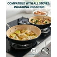 thumbnail image 4 of Cooks Standard Hard Anodized Nonstick Frying Pan, 8-inch Ceramic Non Stick Skillet, Induction Cookware Egg Omelette Pan, Oven Safe, Black & Apricot, 4 of 7