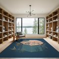 thumbnail image 2 of ODIKA 9'x12' Navy Pink Dreamscape with Pastel Botanical Washable Area Rug Elegant Floral and Foliage Patterns for Modern for Great Room, Indoor Concept, Large Living Low Pile, Flatwoven, 2 of 7