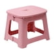 thumbnail image 2 of Folding Stool Small Plastic Portable Seat | Space Saving Foldable Design | Lightweight Compact Outdoor Home Office Use | Durable Safe Chamfered Edges | Blue Pink Red Orange | 1 Pc 23.5x20x19cm, 2 of 6