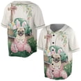 thumbnail image 3 of Easter Egg Pug Bunny Ear Welcome Spring Truck All Over Print 3D Baseball Shirt Dog Lover Gifts Softball Sport - 12002, 3 of 6