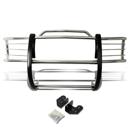Chrome Grille Guard - For 1998 to 2004 Chevy S10 Blazer / GMC S15 Sonoma Front Bumper Protector Brush Grille Guard (Chrome) 99 00 01 02 03
