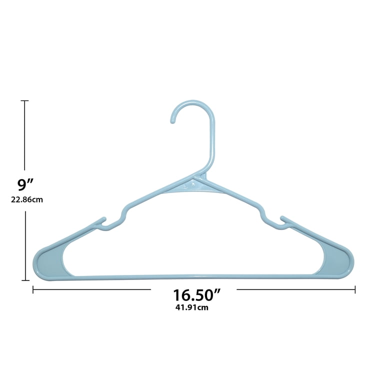 Mainstays Plastic Notched Adult Hangers for Any Clothing Type