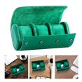thumbnail image 4 of Segolike 3 Slots Watches Case Portable PU Luxury Retro Watches Organizer Wristwatch Display for Bracelet Trip Men Women , Green, 7.87x3.94x2.76inch StyleC-Green, 4 of 7