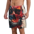 thumbnail image 2 of Lukts Abstract Colorful Skull Art Print Mens Swim Trunks Quick Dry Swim Shorts with Funny Beach Shorts-Small, 2 of 6
