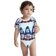 thumbnail image 3 of Daiia Cute Gnomes in USA Printed Unisex-Baby Short Sleeve Onesies Bodysuits Baby Climbing Clothes Soft and Comfortable Romper with Expandable Shoulder Design-3 Months, 3 of 8