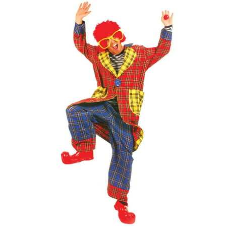 Plaid pickles adult clown costume
