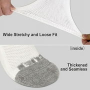 AMITOFO Diabetic Socks for Men Women, Extra Wide Diabetic Ankle Socks Cotton Non Binding Loose Top Neuropathy Socks, 4 Pairs