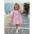thumbnail image 4 of BemeyourBBs Kids Toddler Baby Girl Crawfish Dress Outfit Cute Lobster Embroidered Plaid Gingham Bubble Dress Short Sleeve Doll Collar Princess Dress Summer Clothes Party Casual Dress, 4 of 9