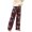 Red, variant on Fesfesfes Women Pant Christmas Print Fashion Lace Up Casual Wide-Leg Pants Trousers