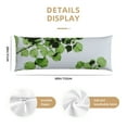 thumbnail image 2 of Naloa Watercolor Green Leaves Super Soft 20x60 Body Pillow Case,Long Side Hidden Zipper（PILLOWS ARE NOT INCLUDED）, 2 of 6