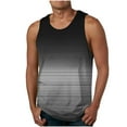 thumbnail image 2 of Sentmoon Mens Workout Tank Tops and Sleeveless Crew Neck Summer Muscle Shirts for Men Solid Color Workout Loose Oversized Mens Workout Clothes Beach for Running in Hot Weather Gray L, 2 of 5