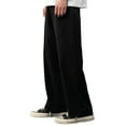 thumbnail image 1 of Solid Color Men Pants Ankle-Length Lightweight Straight Wide Leg Oversize Pants Sweatpants, 1 of 7