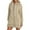 Khaki, variant on Womens Hoodie Dress 2026 Fall Winter Fashion Long Sleeve Side Slit Hem Half Zip Hooded Sweatshirt Dress Pullover with Pockets