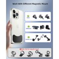 thumbnail image 3 of ABDFHE-Metal Plate for Phone Magnet, Universal Steel Plate with 3M Adhesive Backing for Car Magnetic Mount Cell Phone Holder, Replacement Mounting Disc Stick On Case Back 4 Pack Black Rectangle & Rou, 3 of 4
