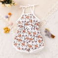 thumbnail image 2 of Weebloom Baby Girl Clothes Set Sleeveless Cartoon Cow Prints Jumpsuit Clothes Girls Romper White 18-24 Months, 2 of 6