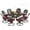 Chili Red, variant on MEETWARM Outdoor 9-Piece Patio Dining Set, All-Weather Cast Aluminum Patio Conversation Set- 8 Cushioned Swivel Rocker, 61" Round Patio Dining Table w/Detachable Lazy Susan/Umbrella Hole, Dark Bronze