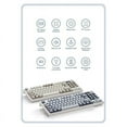 thumbnail image 3 of K86 Gaming Clavier Rétroéclairé Coloré Mécanique 87 Touches Clavier Filaire/sans Fil Portable Design Silencieux pour Ordinateur Portable PC Tablette machine à Remonter le Temps Axe Baleine Bleue, 3 of 5