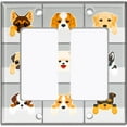 thumbnail image 6 of Metal Light Switch Plate Cover Cute Cuddly Dog Cube Gray DOG001, 6 of 13