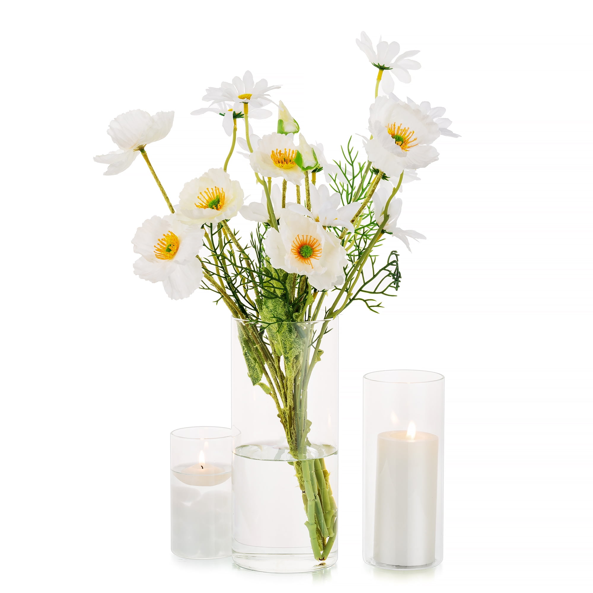 Wedding Venues Libbey Cylinder Glass Floral Vase Spring 7.5" Floral 